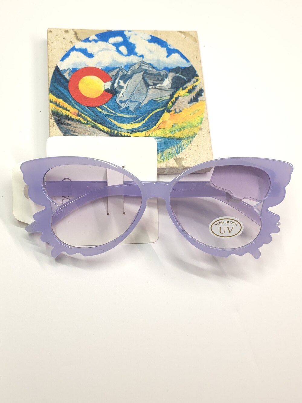 Cato Sculpted Frame Sunglasses - Purple